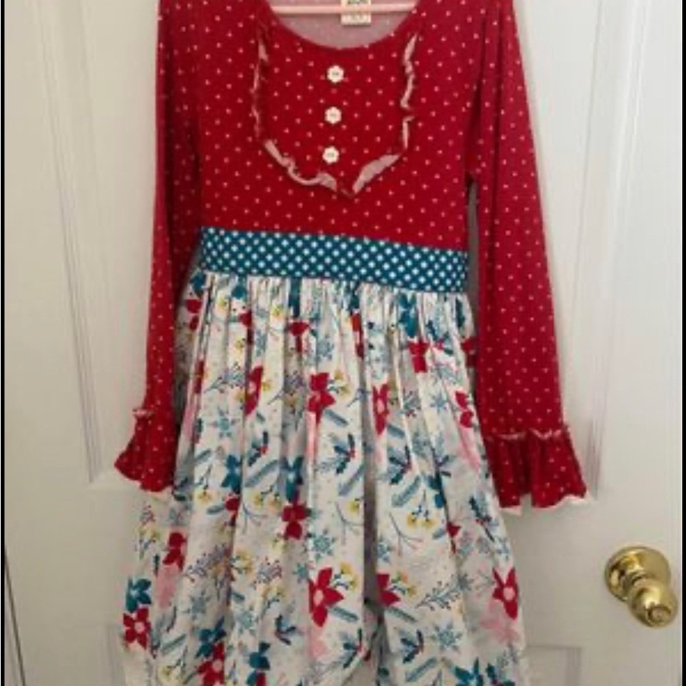 Girls WildFlowers floral holiday dress.